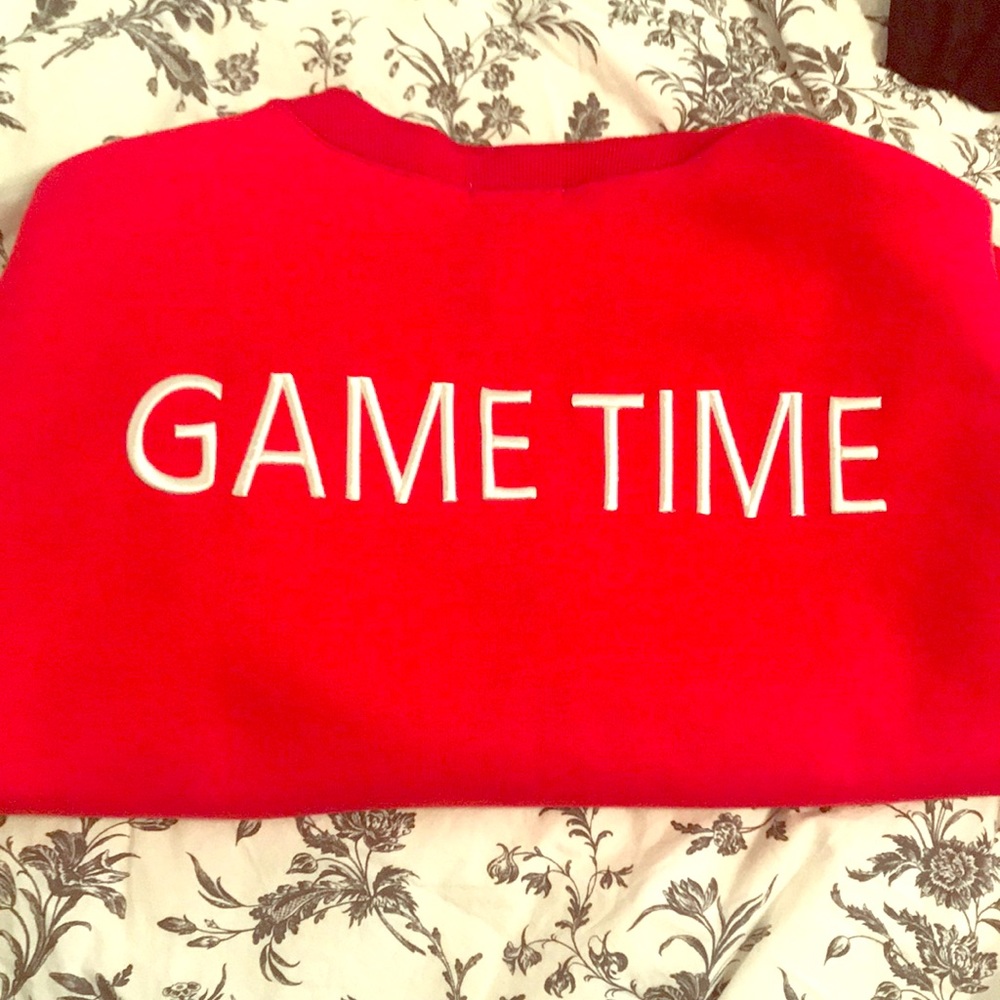 Red varsity style jacket